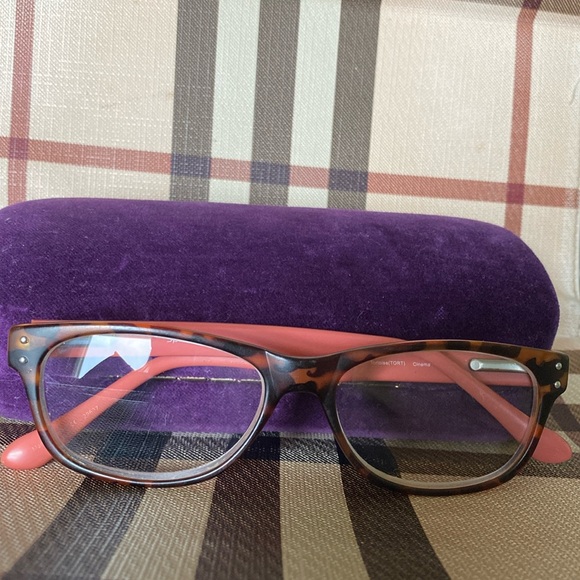 Tortoise Brown Frames Pinkish Arms Readers Strength 2.5 - Picture 2 of 11